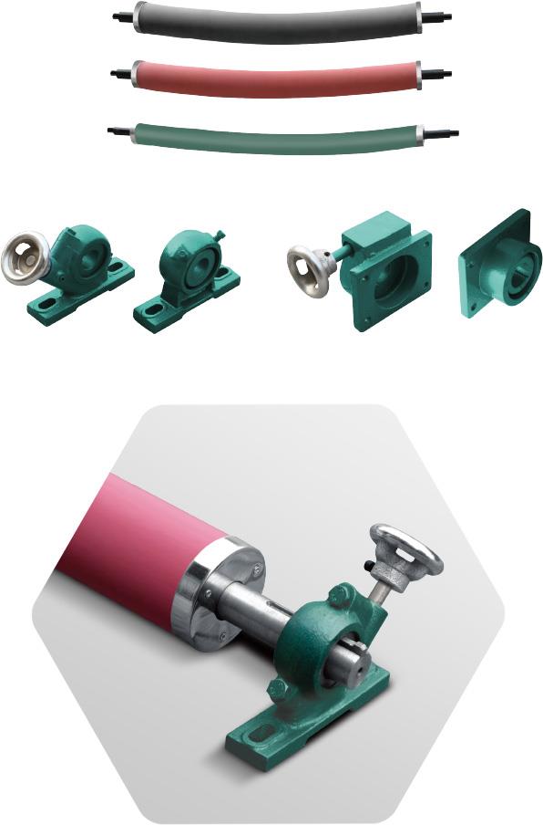 curved rubber roller